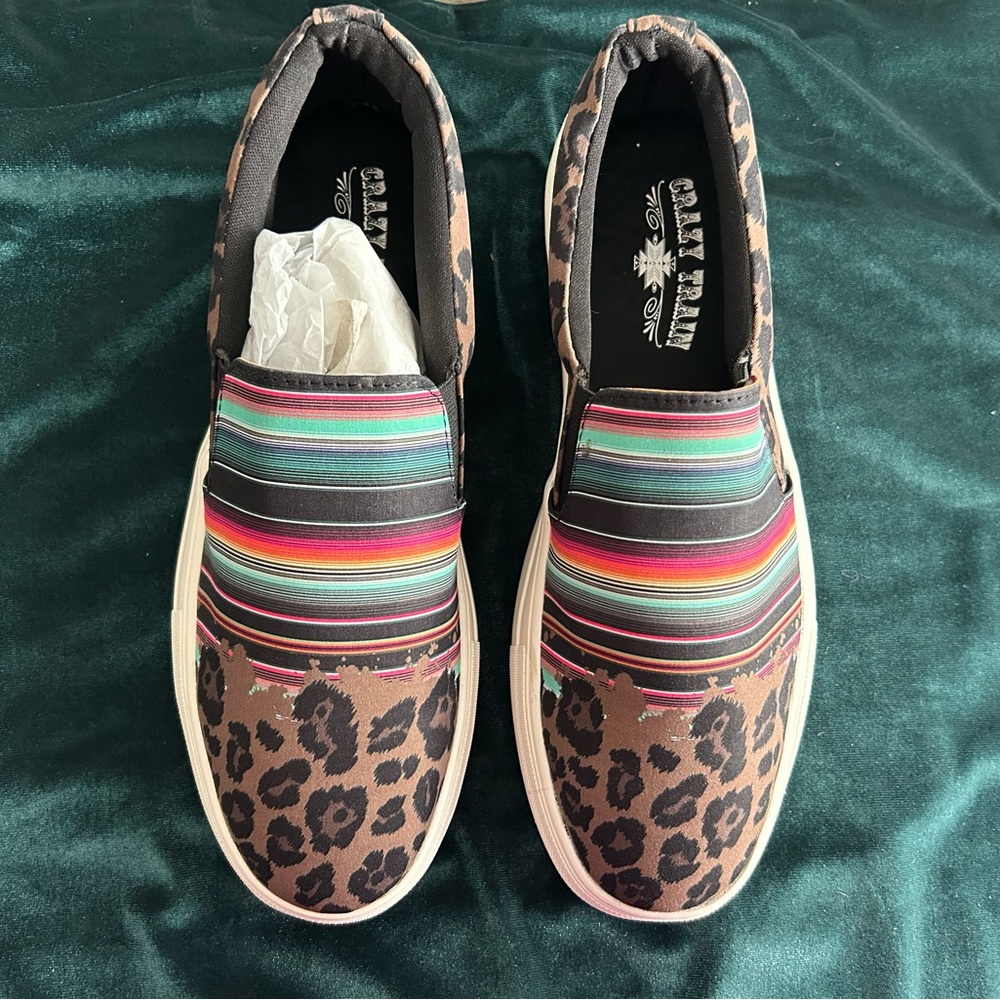 Crazy Train Aztec style slip on